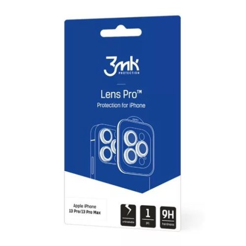  3MK LENS PROTECTION PRO kameravédő üveg (2.5D, 9H + segédkeret) ÁTLÁTSZÓ, GP-150356 