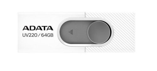  Pen Drive 64GB ADATA UV220 USB 2.0 White/Gray (AUV220-64G-RWHGY) 