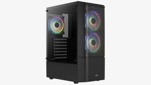  Aerocool Quantum Mesh (Quantum Mesh-G-BK-v2) táp nélküli ablakos ház fekete (ACCM-PV31033.11) 