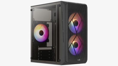  Aerocool CS-107 (CS-107-A-BK-v2) táp nélküli Micro ATX ház fekete (ACCS-PC14032.11) 