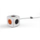  Allocacoc PowerCube Extended Remote SINGLE 1.5mm2 fehér-narancs  (1513/EUEXRM) 