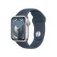  Apple Watch Series 9 GPS 41mm ezüst  alumíniumtok, viharkék sportszíj M/L méret (MR913QH/A / MR913QF/A) 