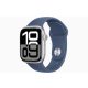  Apple Watch Series 10 GPS 42mm ezüst színű alumíniumtok, denim sportszíj M/L méret (MWWC3QH/A) 