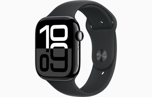  Apple Watch Series 10 GPS 46mm kozmoszfekete alumíniumtok, fekete sportszíj M/L méret (MWWQ3QH/A) 