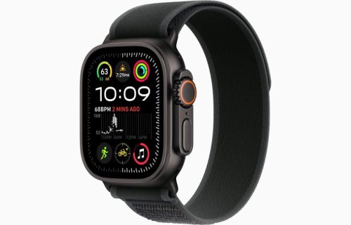  Apple Watch Ultra 2 GPS + Cellular 49mm (új bevonat) fekete titántok, fekete terep pánt M/L méret (MX4V3CM/A) 