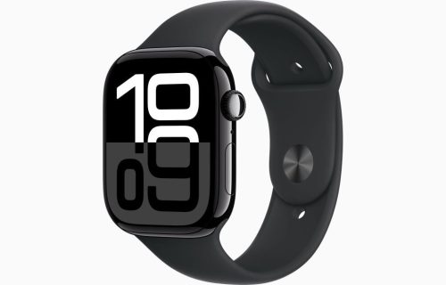  Apple Watch Series 10 GPS 42mm kozmoszfekete alumíniumtok, fekete sportszíj M/L méret (MWWF3QH/A) 