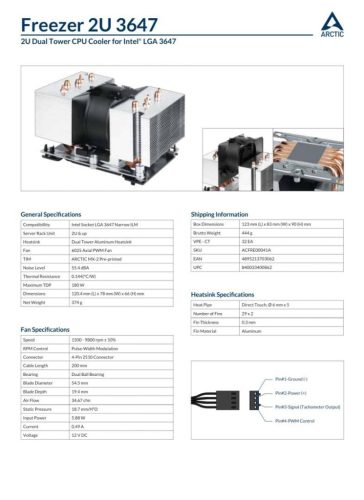  Arctic Freezer 2U 3647 szerver hűtő (ACFRE00041A) 