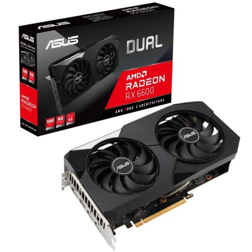  ASUS Radeon RX 6600 8GB Dual videokártya (DUAL-RX6600-8G-V2) 