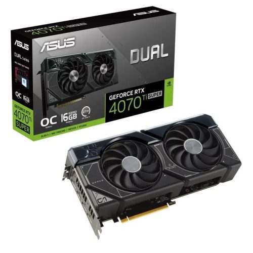  ASUS GeForce RTX 4070 Ti SUPER 16GB Dual OC Edition videokártya (DUAL-RTX4070TIS-O16G) 