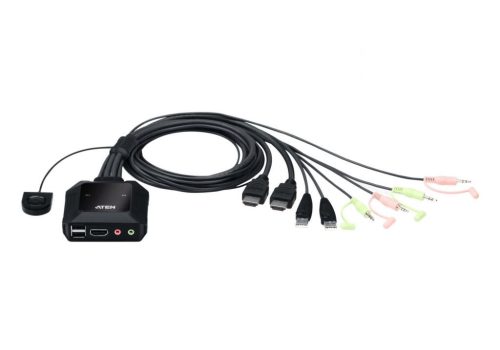  ATEN KVM Switch 2PC USB + kábel (CS22H) 