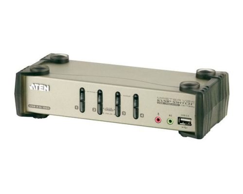  ATEN KVM Switch 4PC USB + kábelkészlet + audio (CS1734B) 