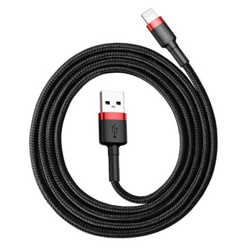  Baseus Cafule USB / Lightning töltőkábel 2m fekete-piros (CALKLF-C19) 