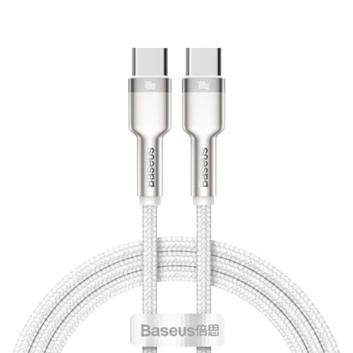  Baseus Cafule USB-C töltőkábel, 100 W, 1m, fehér (CATJK-C02) 