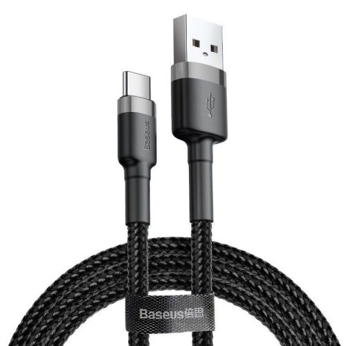  Baseus Cafule USB-USB-C töltőkábel  2m szürke-fekete (CATKLF-CG1) 