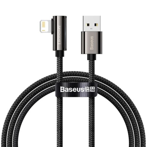  Baseus Legend Series USB-A - Lightning derékszögű kábel 1m fekete (CALCS-01) 