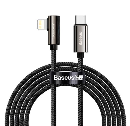  Baseus Legend Series USB-C - Lightning (derékszögben hajlított) kábel 20W, 1m fekete (CATLCS-01) 