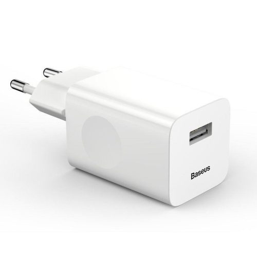  Baseus gyorstöltő USB-A QC 3.0 24W fehér (CCALL-BX02) 