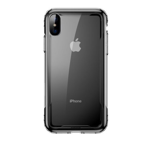  BASEUS műanyag telefonvédő (szilikon keret, közepesen ütésálló, légpárnás keret) FEKETE [Apple iPhone XS Max 6.5] 