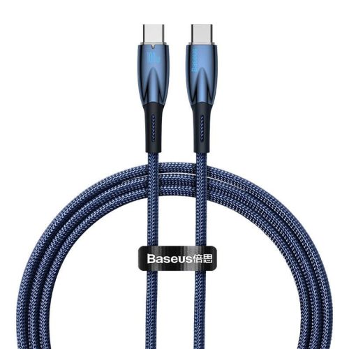  Baseus Glimmer USB-C - USB-C töltőkábel 100W 1m kék (CADH000703) 