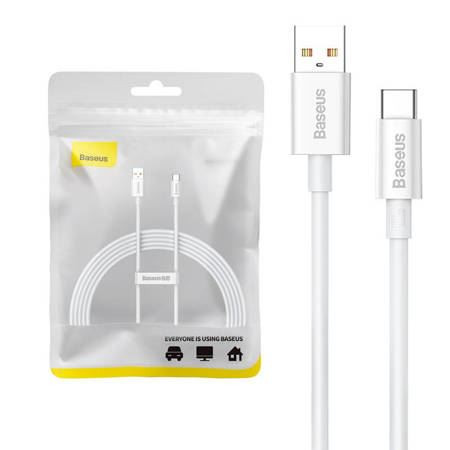  Baseus Superior USB-A - USB-C töltőkábel 100W 2m fehér (P10320102214-03) 