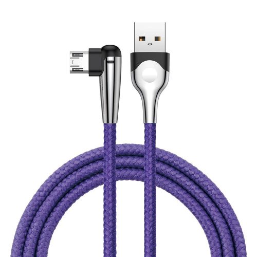  Baseus USB-A - MicroUSB derékszögű kábel 1m lila (CAMMVP-A03) 