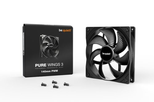  Be Quiet PURE WINGS 3 140mm PWM hűtő ventilátor fekete (BL108) 