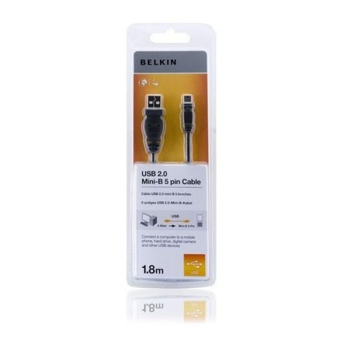  Belkin USB 2.0 A --> Mini USB B átalakító kábel 1.8 m (F3U155CP1.8M) 