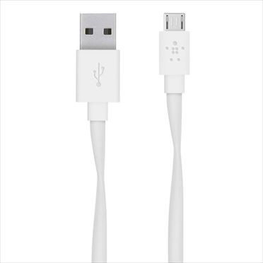  Belkin MIXIT Micro-USB - USB-A lapos adat/töltőkábel 15cm fehér  (F2CU046bt06-WHT) 