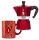  Bialetti Moka Express 3 személyes kávéfőző + bögre Deco Glamour piros (9901) 