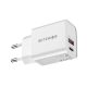  Blitzwolf BW-S20 hálózati töltőadapter USB-A és USB-C 20W fehér 