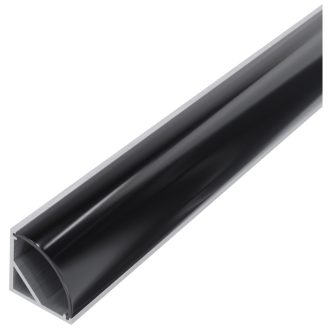   Avide Alu Profil "V" 15.8x15.8mm Sarok Fekete búrával 1m, "szett" (AAP-C-1M-S-BK)