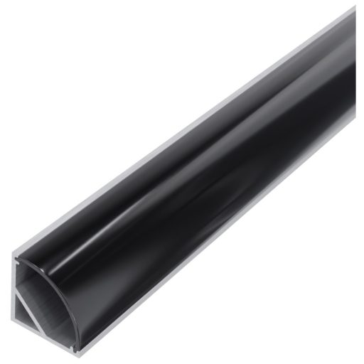 Avide Alu Profil "V" 15.8x15.8mm Sarok Fekete búrával 1m, "szett" (AAP-C-1M-S-BK)