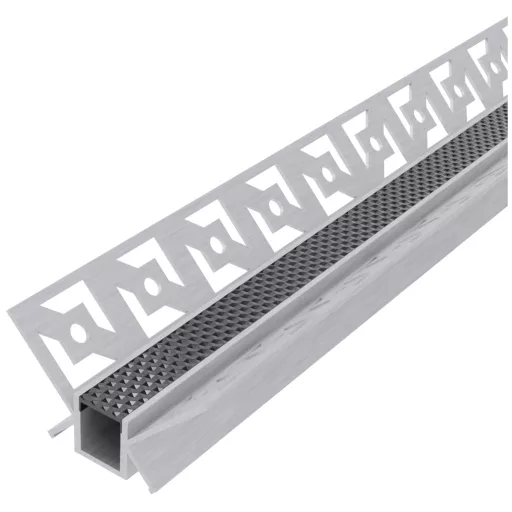 Avide Alu Profil Gipszkarton Belső Sarokba Süllyeszhető Fekete méhsejt búrával 1m (AAP-PBIC4624-1M-HC)