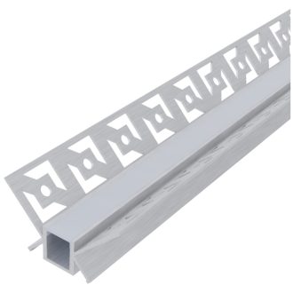   Avide Alu Profil Gipszkarton Belső Sarokba Süllyeszhető Opál búrával 1m (AAP-PBIC4624-1M-MK)