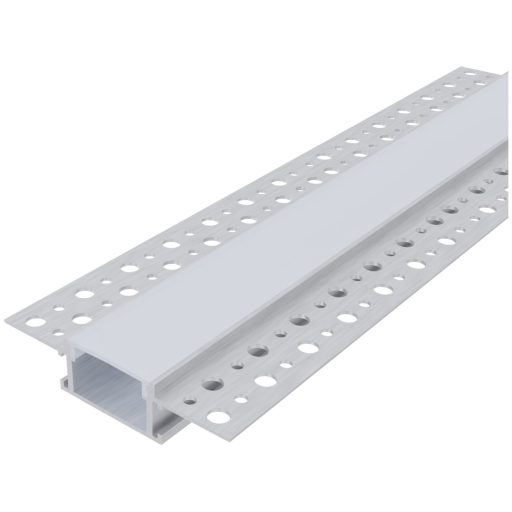 Avide Alu Profil "U" 61x14mm Gipszkartonba Süllyeszhető Opál búrával 1m, "szett" (AAP-PBR6114-1M-MK)