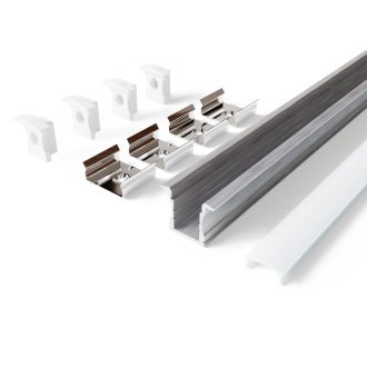   Avide Alu Profil "U", 17.2x14.4mm fehér alu fehér opál búrával, 2m, "szett" (AAP-UR1714-2M-WW)