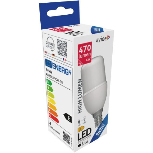 Avide LED Bright Stick izzó T37 4W E14 CW 6400K (ABBSE14CW-4W)