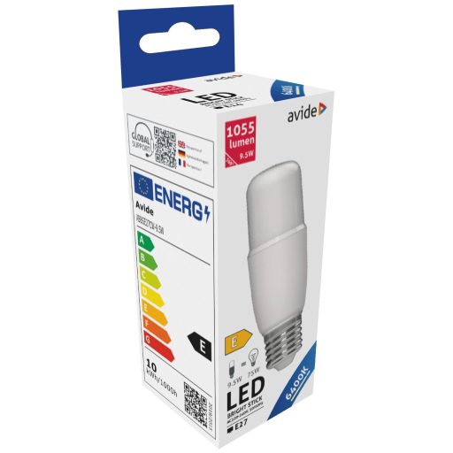 Avide LED Bright Stick izzó T37 9.5W E27 CW 6400K (ABBSE27CW-9.5W)