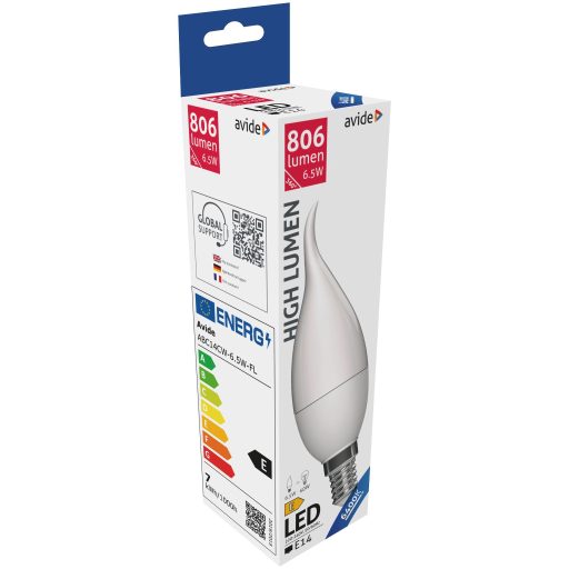 Avide LED Candle Flame 6.5W E14 CW 6400K (ABC14CW-6.5W-FL)