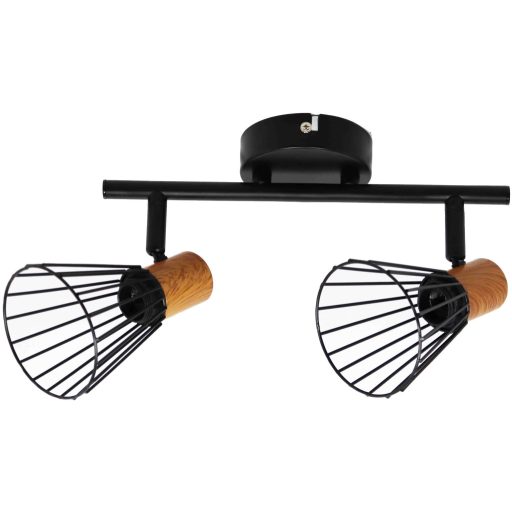 Avide Mennyezeti Lámpa Luna 2xE14 Foglalattal Fekete (ABCL-LU2B)