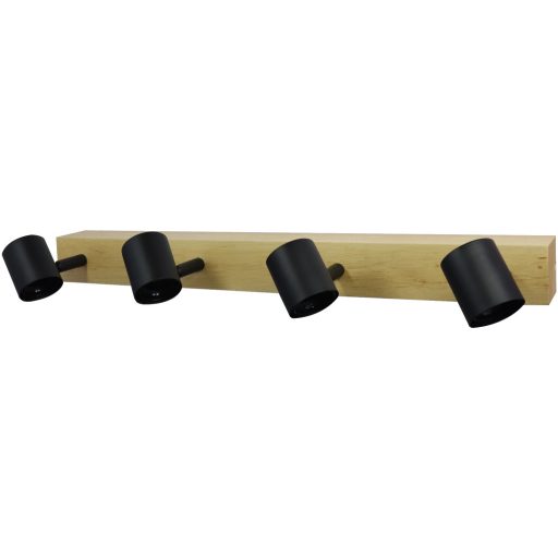 Avide Mennyezeti Lámpa Madeline 4xE27 Foglalattal Fa/Fekete (ABCL-MADW4)