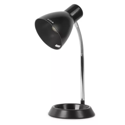Avide Basic Asztali Lámpa O Talpú Fekete + LED fényforrás (ABDLO-B-BULB)