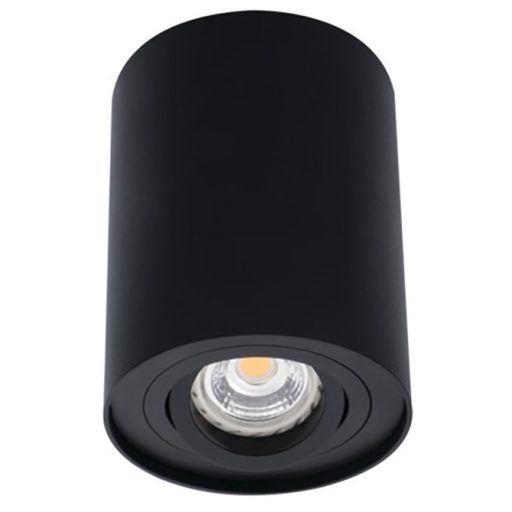 Avide GU10 Lámpatest Kerek Fekete Dönthető (ABDLRS-92125-B)