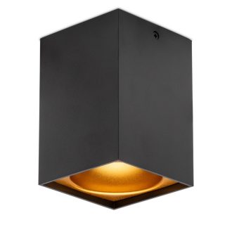   Avide GU10 Lámpatest Négyzetes Fekete-Arany (ABDLS-97140-BG)