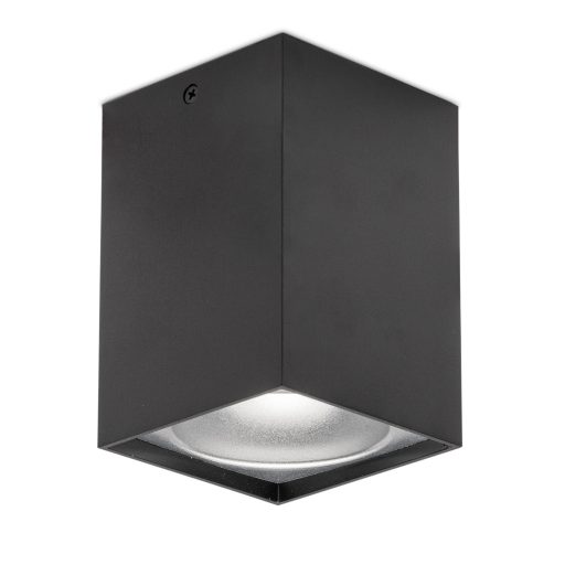 Avide GU10 Lámpatest Négyzetes Fekete-Ezüst (ABDLS-97140-BS)