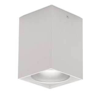   Avide GU10 Lámpatest Négyzetes Fehér-Ezüst (ABDLS-97140-WS)