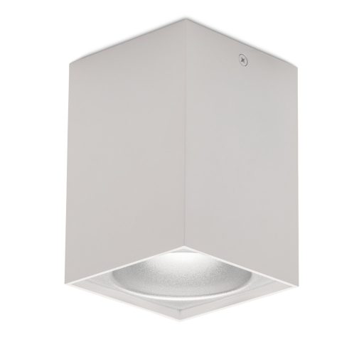 Avide GU10 Lámpatest Négyzetes Fehér-Ezüst (ABDLS-97140-WS)