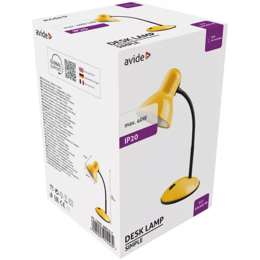 Avide Basic Asztali Lámpa Simple Sárga (ABDLS-Y)