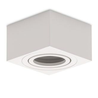   Avide A50LM Lámpatest Négyzetes Fehér Dönthető (ABDLSS-8050-W)