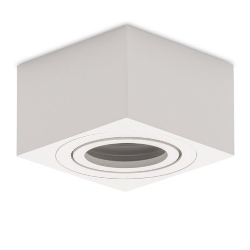 Avide A50LM Lámpatest Négyzetes Fehér Dönthető (ABDLSS-8050-W)